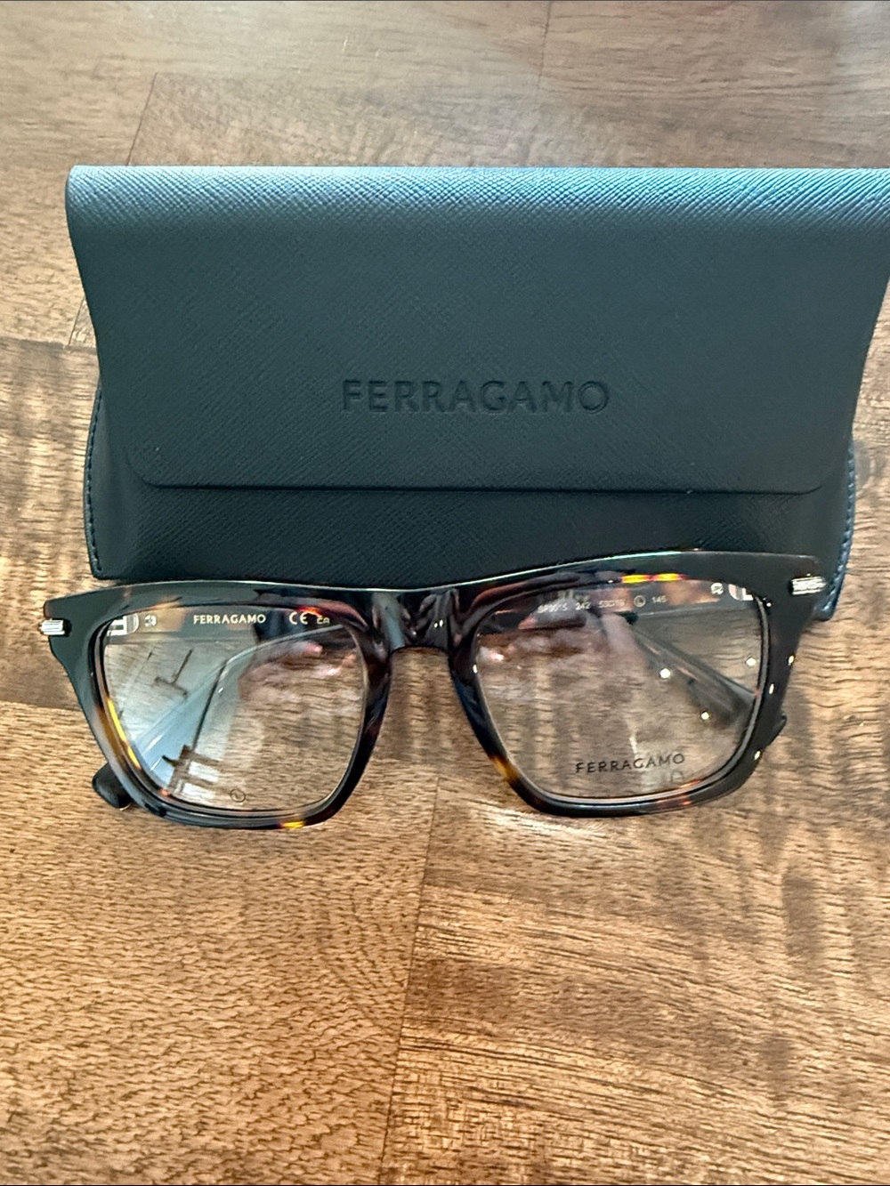 Salvatore Ferragamo Tortoiseshell and Black Woman’s Eyeglasses with Black Case